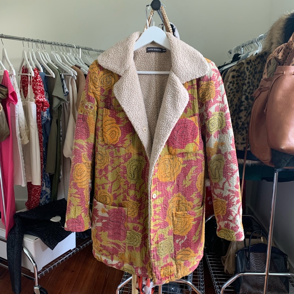 Antik Batik Sherpa Teddy Lined Quilt Coat